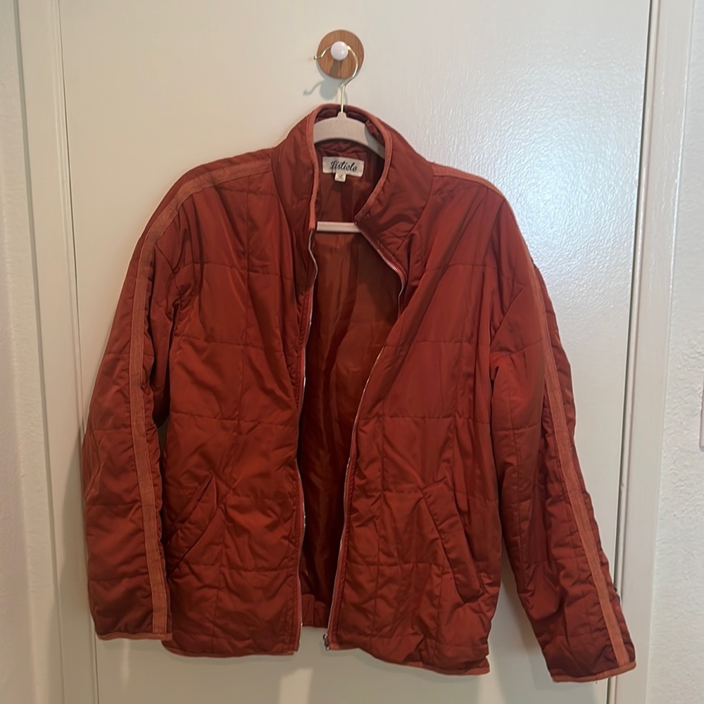 Burnt orange bomber jacket